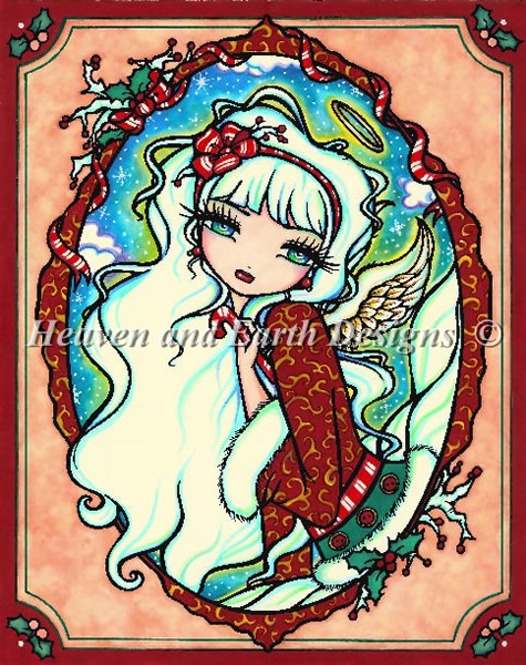 Candy Cane Angel - Click Image to Close